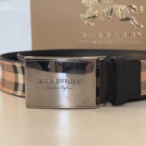 Burberry Haymarket Check Belt Size 105/42
